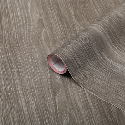 D-C-Fix Sheffield Oak Grey Woodgrain Sticky Back Plastic Furniture Worktop Self Adhesive Wrap 15M X 67.5Cm from B&Q