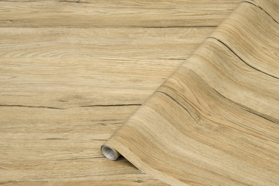 D-C-Fix Sanremo Oak Sand Woodgrain Sticky Back Plastic Furniture Worktop Self Adhesive Wrap 5M X 45Cm from B&Q