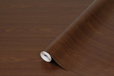 D-C-Fix Woodgrain Dark Maroon Sticky Back Plastic Furniture Worktop Self Adhesive Wrap 3M X 90Cm from B&Q