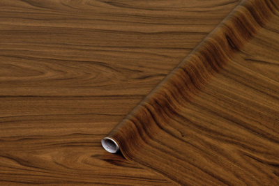 D-C-Fix Woodgrain Walnut Medium Sticky Back Plastic Furniture Worktop Self Adhesive Wrap 15M X 67.5Cm from B&Q