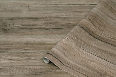 B&Q -  Makeover Canyon Oak Woodgrain Self Adhesive Stickyback Plastic Fablon 15M X 67.5Cm