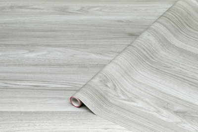 D-C-Fix Sangallo Light Grey Woodgrain Self Adhesive Stickyback Plastic Fablon 3M X 90Cm from B&Q