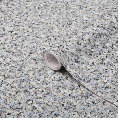D-C-Fix Kitchen Worktop Wrap Granite Grey Self-Adhesive Vinyl 10M X 67.5Cm from B&Q