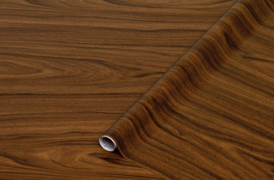 D-C-Fix Woodgrain Walnut Medium Sticky Back Plastic Furniture Worktop Self Adhesive Wrap 1M X 67.5Cm