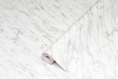 D-C-Fix Kitchen Worktop Vinyl Carrara Grey Marble Sticky Back Plastic Furniture Worktop Self Adhesive Wrap 15M X 90Cm