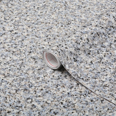 D-C-Fix Kitchen Worktop Wrap Granite Grey Self-Adhesive Vinyl 15M X 67.5Cm from B&Q