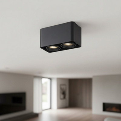 Ultra Beam Lighting Ultrabeam 18 Watt Black Ceiling Light Fixture from B&Q