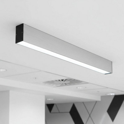Ultra Beam Lighting Ultrabeam 20 Watt Brushed Aluminium 1200mm Slim Surface Mounted Downlight from B&Q