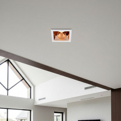 Ultra Beam Lighting Ultrabeam 5 Watt Rose Gold Dimmable Square Led Downlight from B&Q