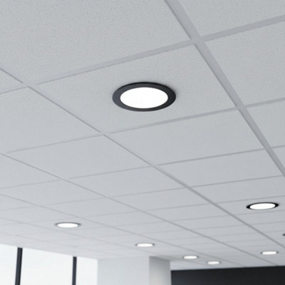 Ultra Beam Lighting Ultrabeam 12 Watt Black Low Profile Downlight from B&Q