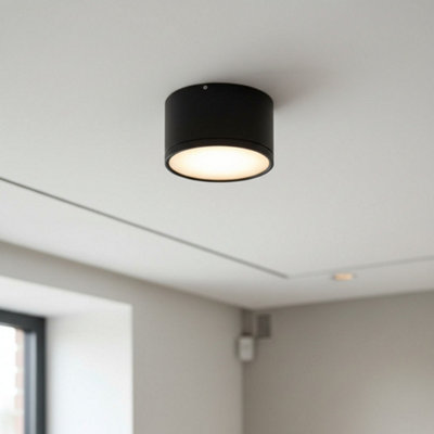 Ultra Beam Lighting Ultrabeam 12 Watt Black Round Surface Mount Light from B&Q