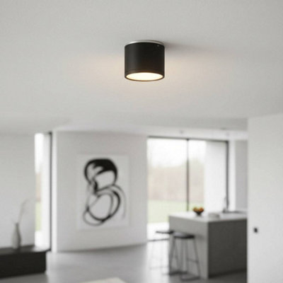 Ultra Beam Lighting Ultrabeam 9 Watt Black Round Surface Downlight from B&Q