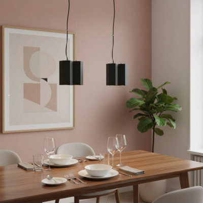 Ultra Beam Lighting Ultrabeam 10 Watt Black Twin Hexagonal Pendant Light Fixture from B&Q