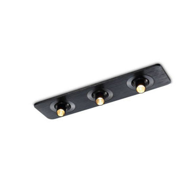 B&Q -  Ultrabeam 3 Watt Black Triple Recessed Display Cabinet Spotlights