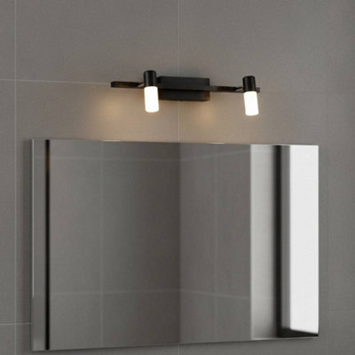 Ultra Beam Lighting Ultrabeam 6 Watt Black Over Mirror Light240 Lumen Output3000K Warm White350mm Wide from B&Q