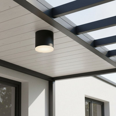 Ultra Beam Lighting Ultrabeam 12 Watt Round Black Surface Mounted Exterior Downlight from B&Q
