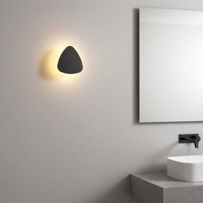 Ultra Beam Lighting Ultrabeam Triangular Black Bathroom Wall Light Ip65 Rated 6 Watt 3000K Warm White Led from B&Q