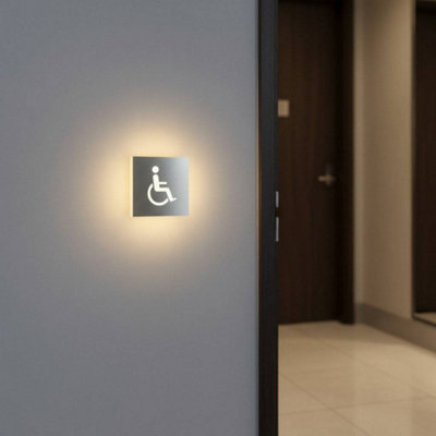 Ultra Beam Lighting Ultrabeam 3 Watt Square Led Disabled Toilet Sign from B&Q