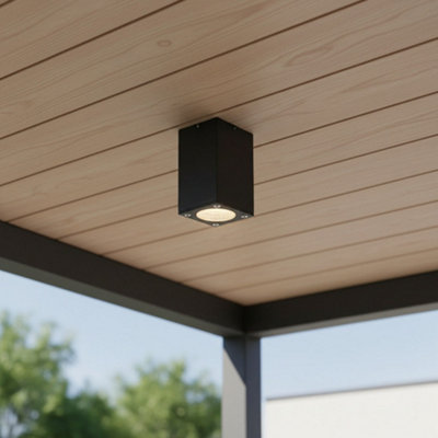 Ultra Beam Lighting Ultrabeam 5 Watt Square Black Surface Mount Exterior Soffit Light from B&Q