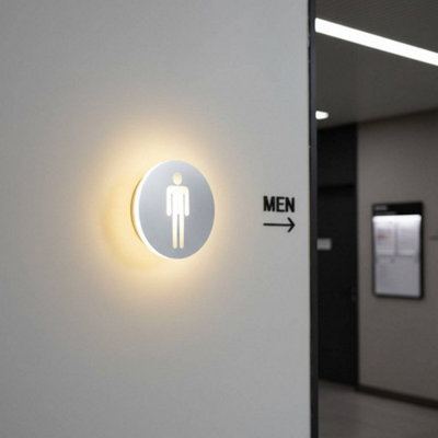 B&Q -  Ultrabeam 4 Watt Round Led Male Wc Sign