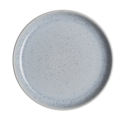 Side Plate: 1 X 17Cm Denby Studio Blue Pebble Coupe Small PlateStoneware from B&Q