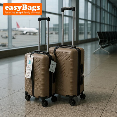 easyBags 2 Piece Cabin Luggage SetLightweight & DurableBeige from B&Q