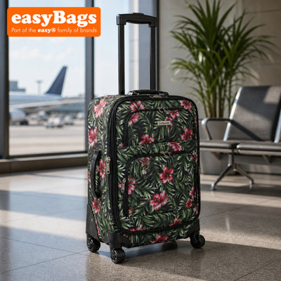 easyBags Lightweight Tropical Floral 4-Wheel Spinner Suitcase23" from B&Q