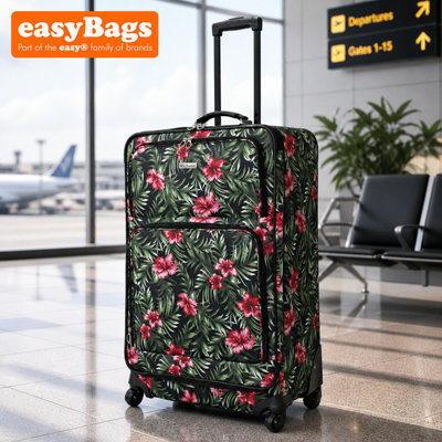 easyBags Lightweight Tropical Floral 4-Wheel Spinner Suitcase26" from B&Q