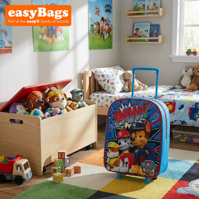 easyBags Kids Character Holiday Cabin Luggage Travel Pull Trolley Wheeled Bags Paw Patrol from B&Q
