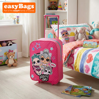 easyBags Kids Character Holiday Cabin Luggage Travel Pull Trolley Wheeled Bags Glitter from B&Q