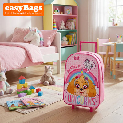 easyBags Kids Character Holiday Cabin Luggage Travel Pull Trolley Wheeled Bags Unicorn from B&Q