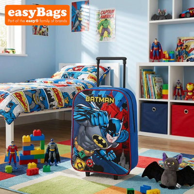easyBags Kids Character Holiday Cabin Luggage Travel Pull Trolley Wheeled Bags Batman from B&Q