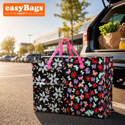 easyBags Extra Large Jumbo Reusable Laundry/shopping/storage Bag With Zip Butterfly from B&Q