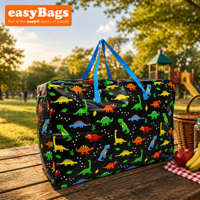 easyBags Extra Large Jumbo Reusable Laundry/shopping/storage Bag With Zip Dino from B&Q