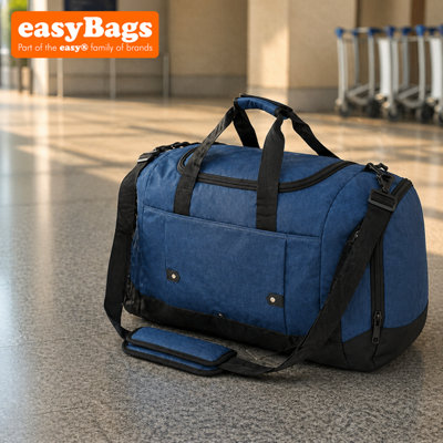 easyBags Mens Sports Cargo Luggage Duffel Carry Case Travel Holdall Navy from B&Q