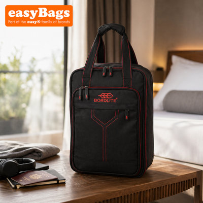 easyBags Lightweight Backpack With Smooth Rolling Wheels - 20L Red