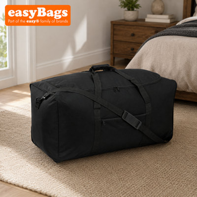 easyBags X-Large 32" Folding Holdall Luggage Travel Weekend Carry Bag160LBlack from B&Q