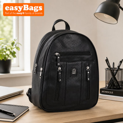 easyBags Travel Rucksack BlackDurable And Lightweight Everyday Backpack from B&Q