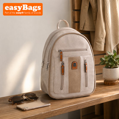 easyBags Travel Rucksack BeigeDurable And Lightweight Everyday Backpack from B&Q