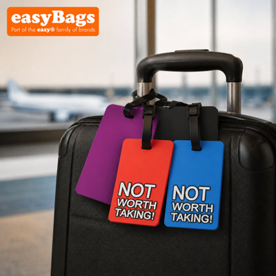 easyBags Novelty Funny Luggage Tags Not Worth TakingBlack from B&Q