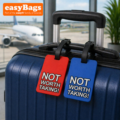 easyBags Novelty Funny Luggage Tags Not Worth TakingBlue from B&Q