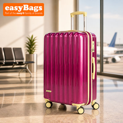 easyBags Fergana 28 Inch Cabin Carry On Polycarbonate Hard Shell Suitcase Lightweight Spinner Luggage Tsa Lock Purple from B&Q