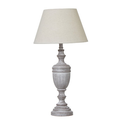 Nola Urn Table Lamp With Linen Shade Stylish Interior Lighting from B&Q