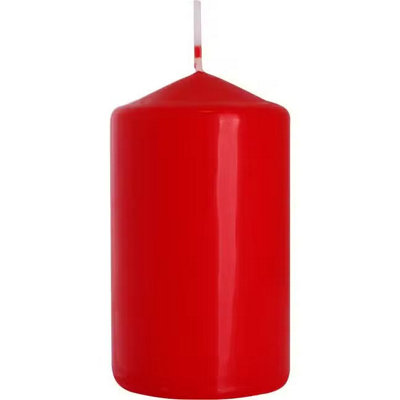  - Red Pillar Candle 60X100mm Decorative Unscented Wax Candle