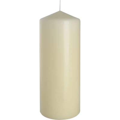  - Ivory Pillar Candle 80X200mm Large Decorative Unscented Wax Candle