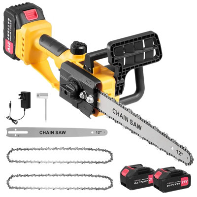 12" Electric Cordless Chainsaw Brushless Handheld Wood Saw 2 Battery & Charger from B&Q