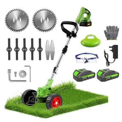 21V Foldable Cordless Strimmer Grass Trimmer Electric Garden Edger Weed Cutter from B&Q