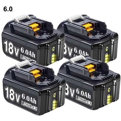 Batteries 4 Pack Batteries For Lithium-Ion 18V Battery 6.0Ah from B&Q