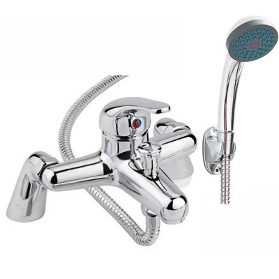  - Luxury Chrome Bathroom Bath Filler Tap & Shower Mixer With Handheld Set
