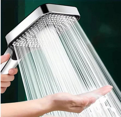 Adjustable Shower Head 3 Mode Rainfall Large Flow Showerhead High Pressure from B&Q